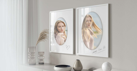 Passe partout 10x15 (6x9) OWAL BIAŁY CHALK