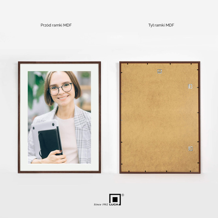 Zestaw 2 brązowych ramek na zdjęcia FDM 6 w rozmiarze 50x70 cm