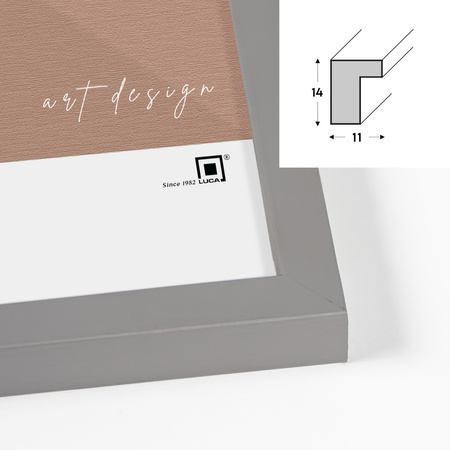 Pakiet 5 szt. szarych ramek drewnianych na zdjęcia PINIA 05 13x18 cm