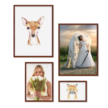 Zestaw brązowych ramek galeria Pinia 3 GF0008