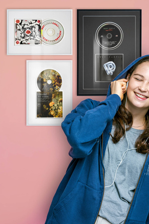 Czarna ramka na płytę CD - 21x30 cm