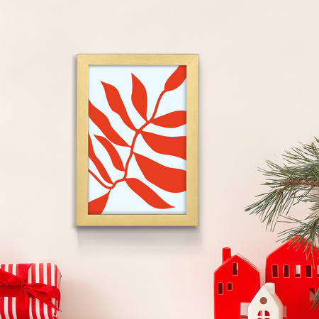 Złota ramka drewniana na zdjęcia PINIA Z 10x15 cm