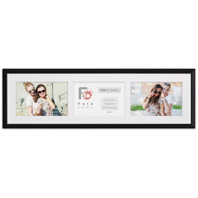 Ramka na 3 zdjęcia czarna 18x66 cm