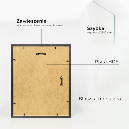 Ramka drewniana złota na zdjęcia DRI CL Z 24x30 cm