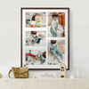 Foto Galeria 40x50 cm brązowa Ramka na 5 zdjęć 13x18 cm 15x21 cm z Passe Partout