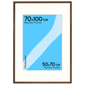 Brązowa ramka na zdjęcia HEN PASS 4  70X100 cm z passe partout (50x70 cm)