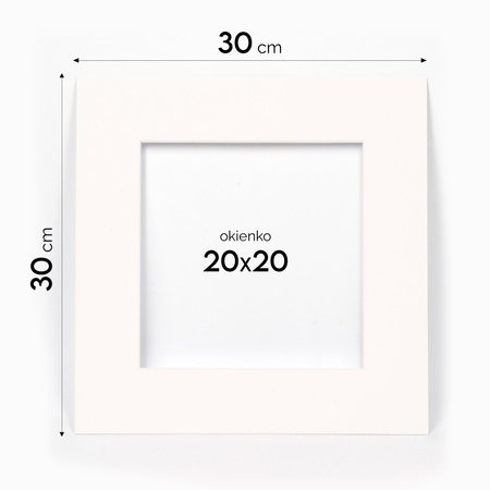 Brązowa ramka na zdjęcia HEN PASS 01 30x30 cm z passe partout (20x20)