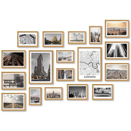 Zestaw ramek w kolorze dębowym Pinia 00 GF0006