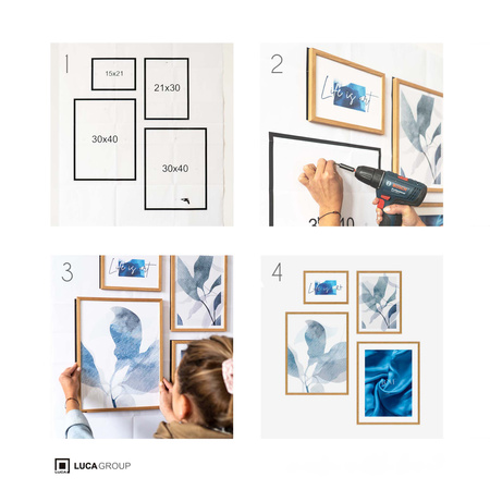 Zestaw brązowych ramek galeria PRESTO 44 GF0003