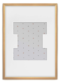 Ramka na zdjęcia LITERKA "I" 21x30 cm jasne drewno z białym passe partout