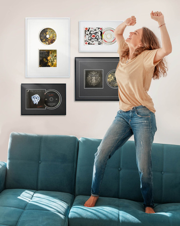 Biała ramka na płytę CD z okładką - 30x40 cm