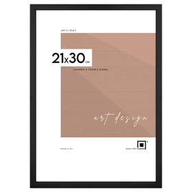 Czarna ramka drewniana PINIA 2 21x30 cm