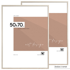 Pakiet 2 szt. białych ramek na zdjęcia 50x70 cm FDM 5