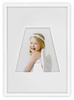 Ramka na zdjęcia LITERKA "A" 21x30 cm biała z białym passe partout