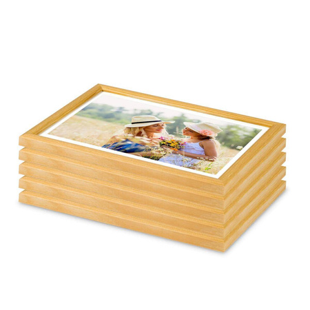 Pakiet 5 szt. naturalnych ramek na zdjęcia 0 10x15 cm