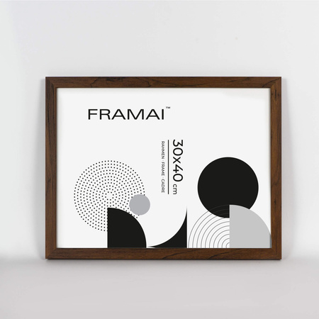 Brązowa ramka na zdjęcia HEN 4 30x40 cm