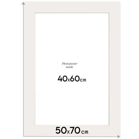 Pakiet 5 szt. Passe Partout 50x70 (40x60) BIAŁY SNOW WHITE