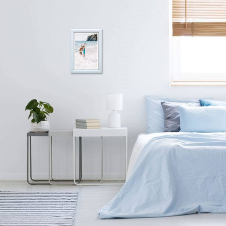 Biała ramka drewniana na zdjęcia EKO 1 13x18 cm