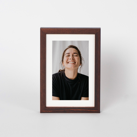 Brązowa ramka drewniana PINIA 3 10x15 cm
