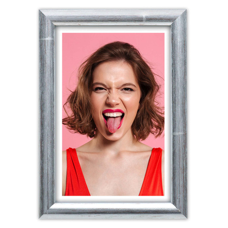 Srebrna ramka drewniana na zdjęcia EKO S2 15x21 cm