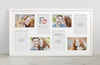 Duża ramka na wiele zdjęć biała 33x60 cm - 8 zdjęć