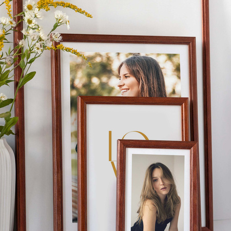 Ramka drewniana na zdjęcia mahoniowa DRWA 5 21x30 cm