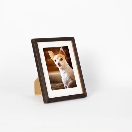 Pakiet 5 szt. ciemnobrązowych ramek drewnianych na zdjęcia PINIA 4 13x18 cm