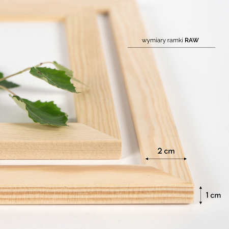 Ramka z drewna surowego na zdjęcia RAW 21x29,7 cm