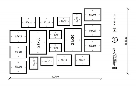 Zestaw srebrnych ramek galeria S GF0006