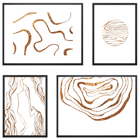 Zestaw czarnych ramek galeria PINIA 2 GF0003