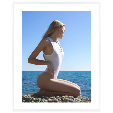 Biała ramka aluminiowa QAL 40x50 cm