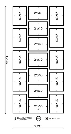 Zestaw czarnych ramek PINIA 2 GF0028 - galeria na 17 zdjęć