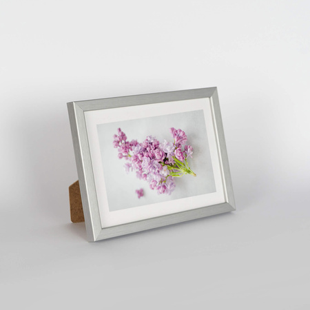 Srebrna ramka drewniana na zdjęcia PINIA S 13x18 cm