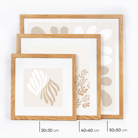 Ramka na zdjęcia w kolorze dębu HEN 01 50x50 cm