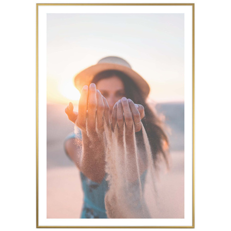 Złota ramka aluminiowa na zdjęcia Royall 70x100 cm