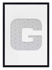 Ramka na zdjęcia LITERKA "G" czarna. Ramka z passe partout o rozmiarze 21x30 cm