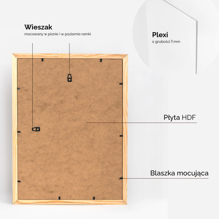 Pakiet 3 szt. ramek z drewna surowego RAW 30x40 cm