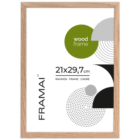 Pakiet 3 szt. ramki z drewna dębowego OAK 21x29,7 cm