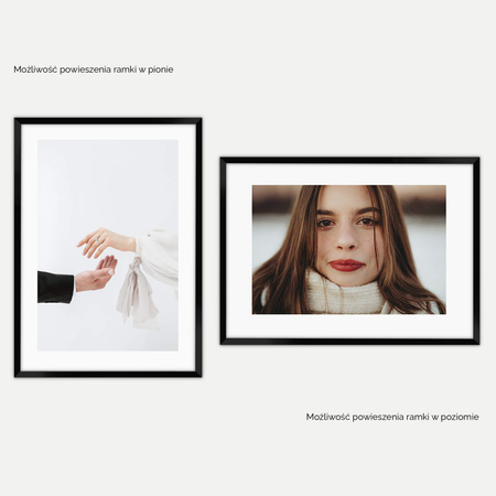 Czarna ramka na zdjęcia HEN 2 50x70 cm