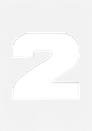 Passe Partout okienko w kształcie CYFERKI "2"