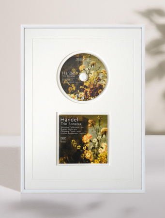 Biała ramka na płytę CD z okładką - 30x40 cm