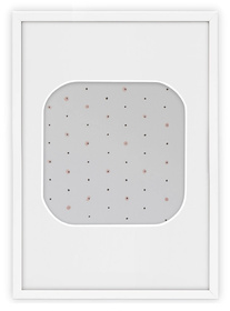 Ramka na zdjęcia LITERKA "O" 21x30 cm biała z białym passe partout