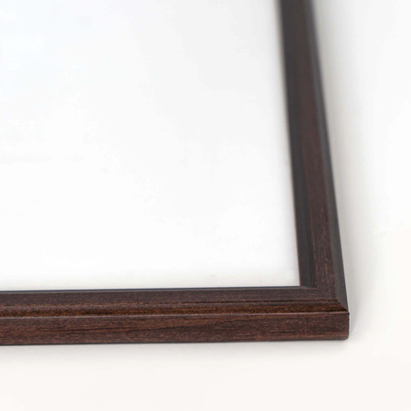 Ciemnobrązowa ramka drewniana DRWA 44 25x25 cm