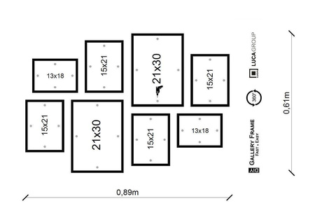 Zestaw ramek kolor dębowy PINIA 00 GF0007
