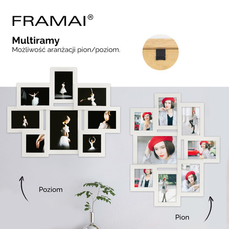 Multirama MULTI HEN 1 ramka na zdjęcia na 8 zdjęć - biała