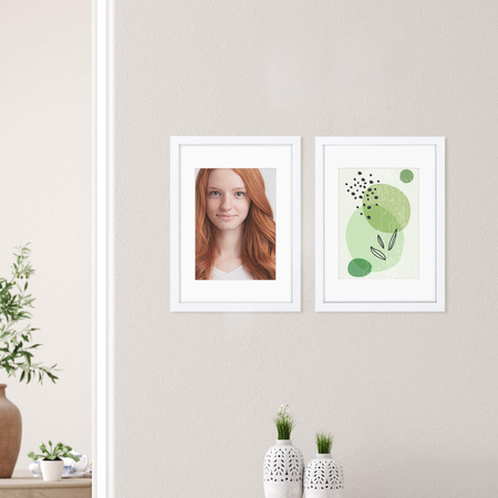 Biała ramka z passe patrout na zdjęcia EXPO 1 13x18 cm (9x13 cm)