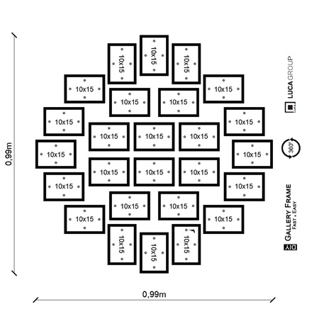 Zestaw ramek PINIA 3 GF00037 - galeria ramek na 26 zdjęć