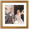 Złota ramka drewniana na zdjęcia DRWA FZ 25x25 cm