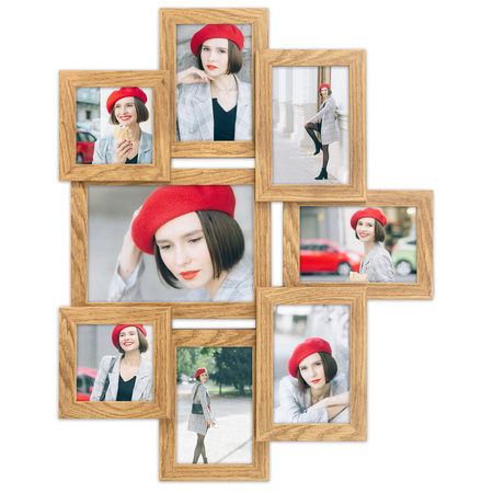 Multirama MULTI HEN 01 ramka na zdjęcia na 8 zdjęć - kolor dębowy