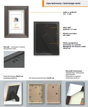 Ramka z tworzywa na zdjęcia MIX E 5 30x40 cm